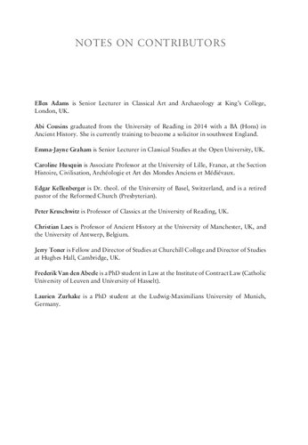A Cultural History Of Disability In Antiquity Christian Laes Editor