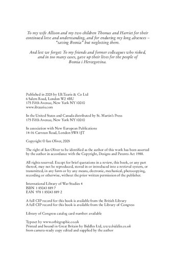 War And Peace In The Balkans The Diplomacy Of Conflict In The Former Yugoslavia Ian Oliver