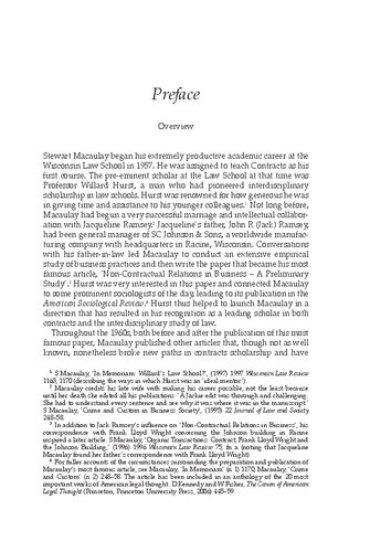 Revisiting The Contracts Scholarship Of Stewart Macaulay On The Empirical And The Lyrical Jean Braucher John Kidwell William C Whitford Editors
