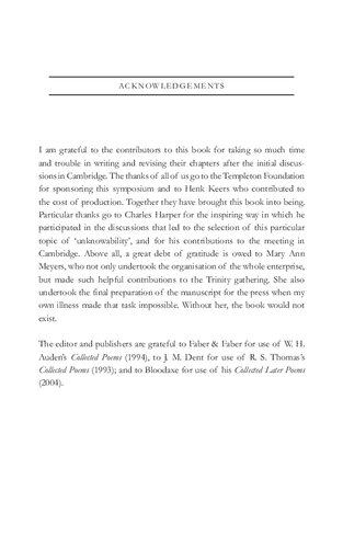 Knowing The Unknowable Science And Religions On God And The Universe John Bowker Editor