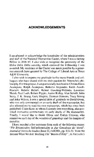 Nietzsches On The Genealogy Of Morals A Readers Guide Daniel Conway