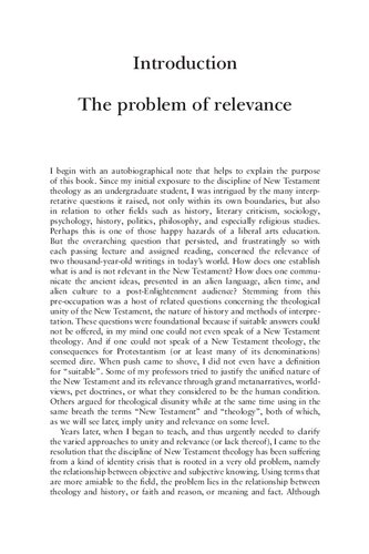 New Testament Theology And Its Quest For Relevance Ancient Texts And Modern Readers Thomas R Hatina