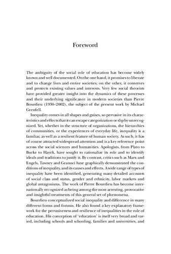 Pierre Bourdieu Education And Training Michael James Grenfell Richard Bailey
