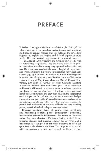Homer A Guide For The Perplexed Ahuvia Kahane