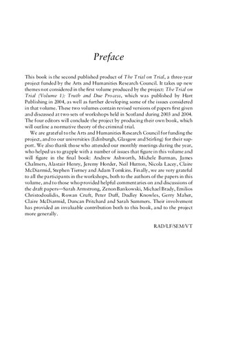 The Trial On Trial Volume 2 Judgment And Calling To Account Antony Duff Lindsay Farmer Sandra Marshall Victor Tadros Editors