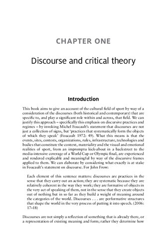 Sports Discourse Tony Schirato