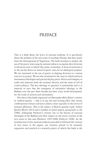 Anthems And The Making Of Nation States Identity And Nationalism In The Balkans Aleksandar Pavkovi Christopher Kelen