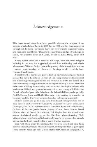 Law And Gospel In Emil Brunners Earlier Dialectical Theology David Andrew Gilland Editor