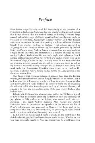 Structure And Justification In Private Law Essays For Peter Birks Charles Ef Rickett Ross Grantham Editors