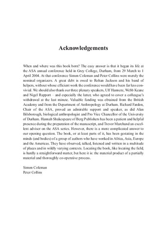 Locating The Field Space Place And Context In Anthropology Simon Coleman Peter Collins Editors