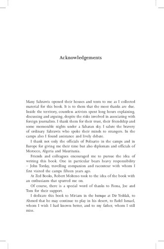Endgame In The Western Sahara What Future For Africas Last Colony Toby Shelley