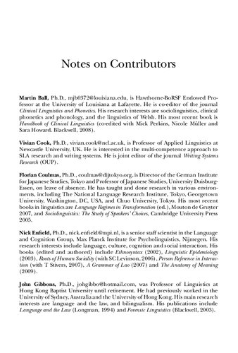 Contemporary Applied Linguistics Volume 2 Linguistics For The Real World Li Wei Vivian Cook Editors
