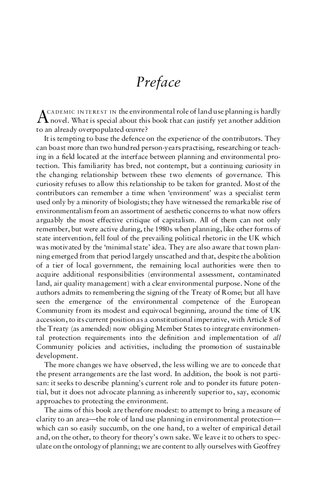 Planning And Environmental Protection Chris Miller Editor