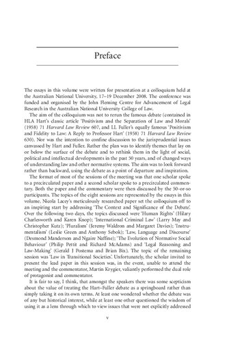 The Hartfuller Debate In The Twentyfirst Century Peter Cane Editor