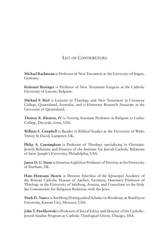 Paul And Judaism Crosscurrents In Pauline Exegesis And The Study Of Jewishchristian Relations Reimund Bieringer Didier Pollefeyt Editors