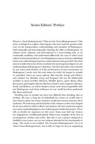 Scott Dickens Eliot Hardy Great Shakespeareans Volume V Adrian Poole Editor