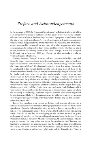 The British Contribution To The Europe Of The Twentyfirst Century The British Academy Centenary Lectures Basil Markesinis Editor