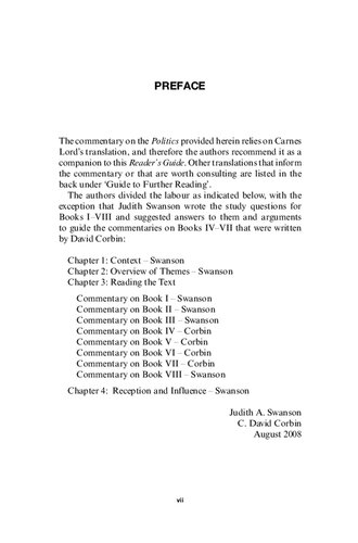 Aristotles Politics A Readers Guide Judith A Swanson C David Corbin