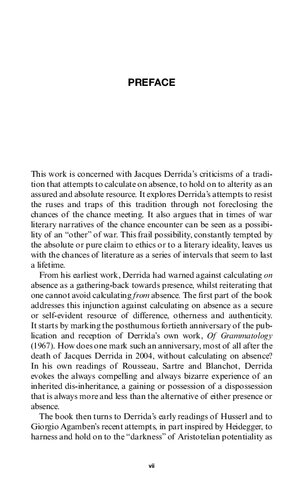 Derrida Literature And War Absence And The Chance Of Meeting Sean Gaston