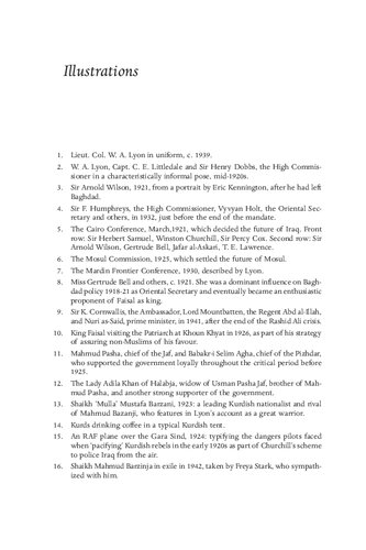 Kurds Arabs And Britons The Memoir Of Lieutenantcolonel W A Lyon Cbe In Iraq 191844 Dk Fieldhouse Editor