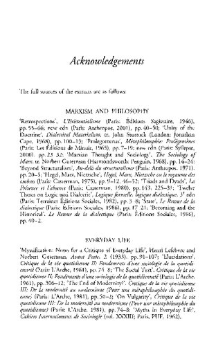Henri Lefebvre Key Writings Stuart Elden Elizabeth Lebas Eleonore Kofman Editors