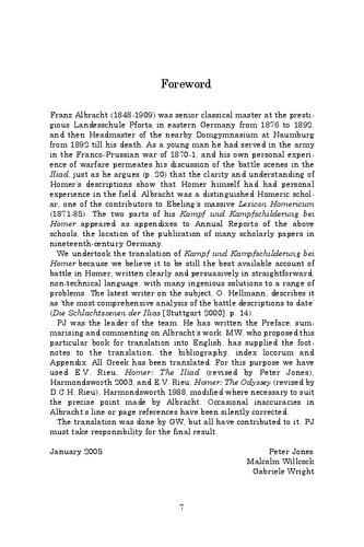 Battle And Battle Description In Homer A Contribution To The History Of War Franz Albracht Gabriele Wright Malcolm Willock Peter Jones