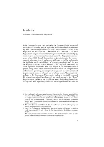 Eu Civil Procedure Law And Third Countries Which Way Forward Alexander Trunk Nikitas Hatzimihail Editors