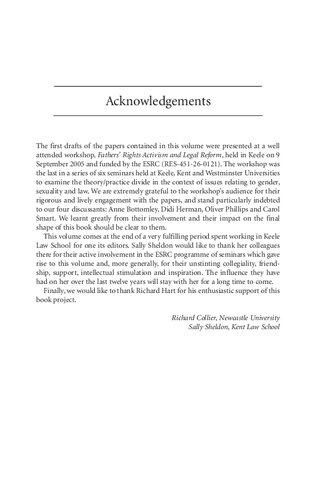 Fathers Rights Activism And Law Reform In Comparative Perspective Richard Collier Sally Sheldon Editors