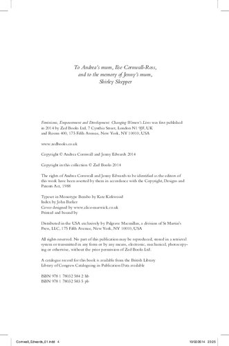 Feminisms Empowerment And Development Changing Womens Lives Andrea Cornwall Jenny Edwards Editors