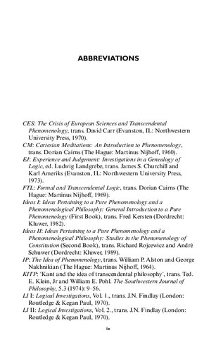 Husserl A Guide For The Perplexed Matheson Russell