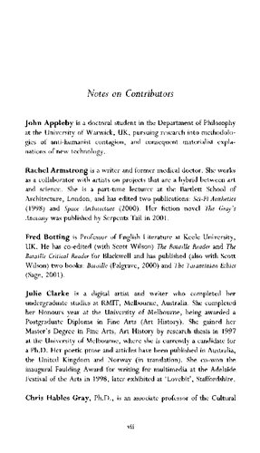 The Cyborg Experiments The Extensions Of The Body In The Media Age Joanna Zylinska Editor