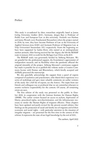 Human Rights Challenges To European Migration Policy The Remap Study Jrgen Bast Frederik Von Harbou Janna Wessels