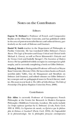 Gilles Deleuze Image And Text Eugene W Holland Daniel W Smith Charles J Stivale Editors