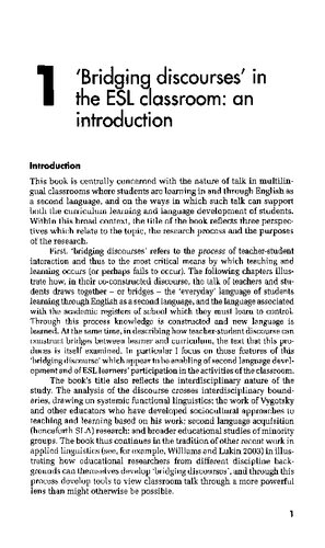 Bridging Discourses In The Esl Classroom Students Teachers And Researchers Pauline Gibbons