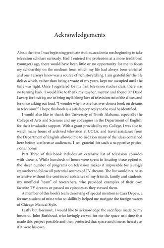 Dreams In American Television Narratives From Dallas To Buffy Cynthia Burkhead