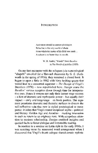 The Design Of Virgils Bucolics John Van Sickle Editor