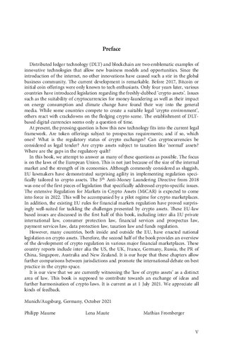 The Law Of Crypto Assets Philipp Maume Lena Maute Mathias Fromberger Editors