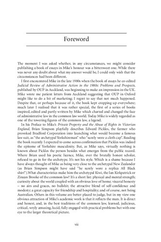 A Simple Common Lawyer Essays In Honour Of Michael Taggart David Dyzenhaus Murray Hunt Grant Huscroft Editors