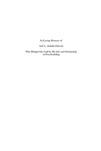 Bridging A Gulf Peacebuilding In West Asia Majid Tehranian