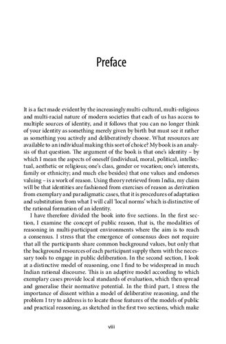 Identity As Reasoned Choice A South Asian Perspective On The Reach And Resources Of Public And Practical Reason In Shaping Individual Identities Jonardon Ganeri