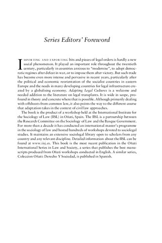 Adapting Legal Cultures David Nelken Johannes Feest Editors
