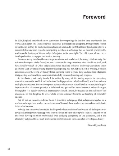 Computer Science Education Perspectives On Teaching And Learning In School Sue Sentance Erik Barendsen Carsten Schulte Editors
