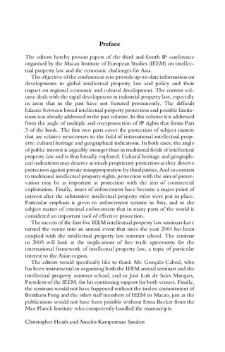 New Frontiers Of Intellectual Property Law Ip And Cultural Heritage Geographical Indications Enforcement Overprotection Christopher Heath Anselm Kamperman Sanders Editors