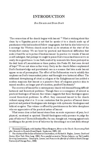 Evoking Lament A Theological Discussion Eva Harasta Brian Brock Editors