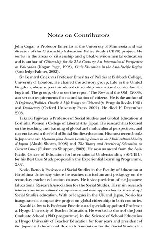 Citizenship Education In Japan Norio Ikeno