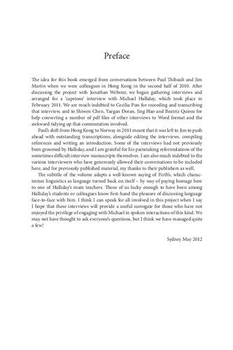 Interviews With M A K Halliday Language Turned Back On Himself Jr Martin Editor