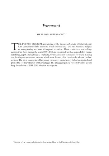 Select Proceedings Of The European Society Of International Law Volume 3 2010 James Crawford Sarah Nouwen Editors