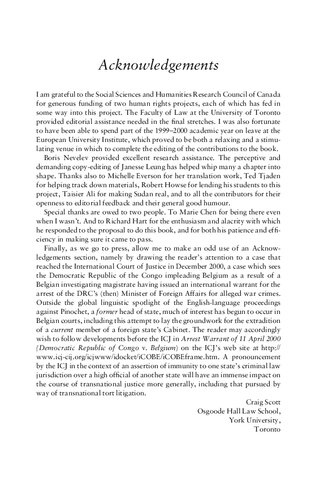 Torture As Tort Comparative Perspectives On The Development Of Transnational Human Rights Litigation Craig Scott Editor