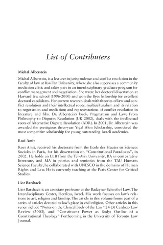 Paradoxes And Inconsistencies In The Law Oren Perez Gunther Teubner Editors