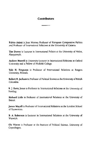 International Society And The Development Of International Relations Theory B A Roberson Editor